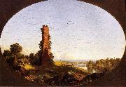 Frederic Edwin Church, New England Landscape with Ruined Chimney